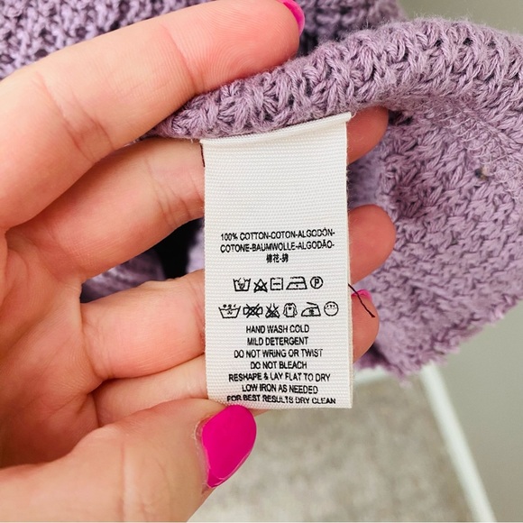 Free People Moonshine Cold Shoulder Fridge Sweater Purple Sz XS - Picture 8 of 9